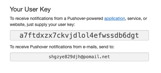 Bogus user key and email